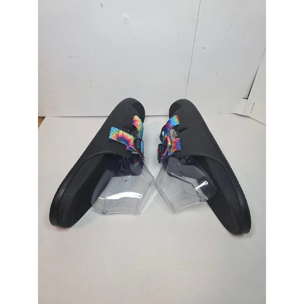 Chaco Chillos Slide M's 14 Sandals Black TieDye AdjustableStrap LUVSEAT‎ Footbed